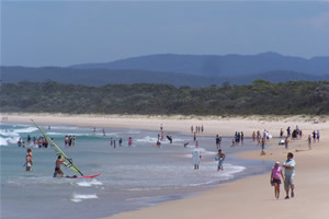 Water sports at Main Beach Merimbula 